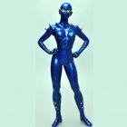 figurine Lady armanoid bleue métal - 30 cm